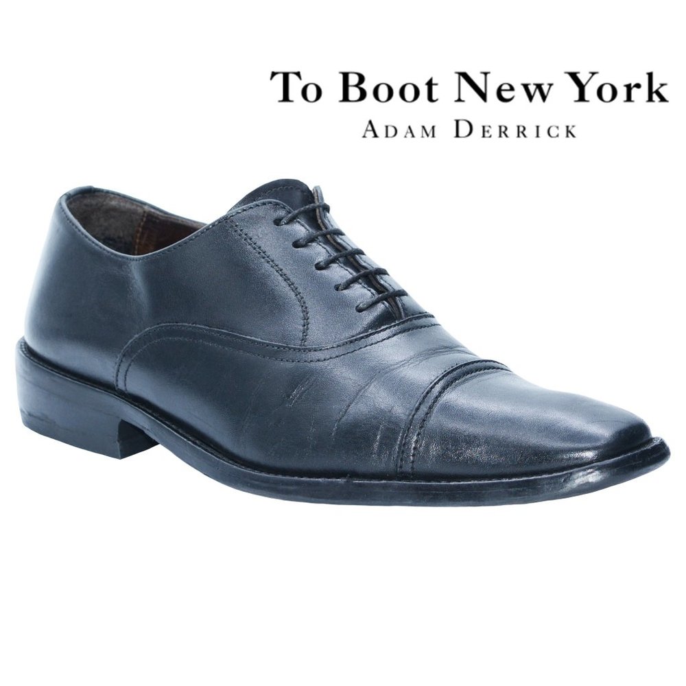 To Boot New York - Leather Lace-Up Oxfords -New Italian Heels - Size 7.5